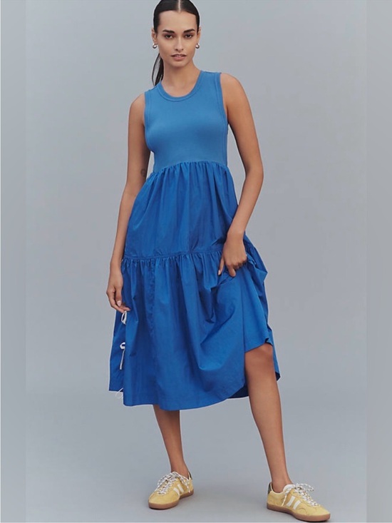 Anthropologie Dresses & Skirts - Daily Practice Royal Blue Activewear Midi Dress